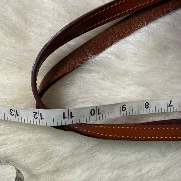 Dooney & Bourke Guetta Large Tote Bag Brown Tan Trim Leather DB Logo Monogram - Picture 14 of 15